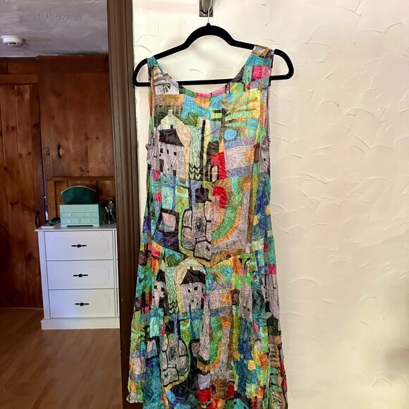 NWT Shana Crinkle Tank Long Bubble Dress - Picture 6 of 10
